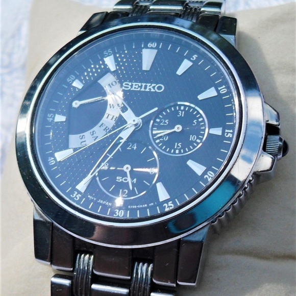 Seiko | Accessories | Seiko 5y66aa0 Mens Stainless Steel Watch | Poshmark